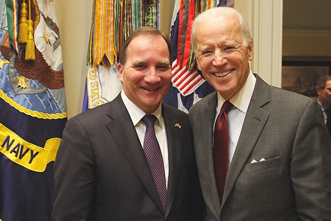 Prime Minister Stefan Löfven (left) and US Vice President Joe Biden. The photo was taken when Prime Minister Stefan Löfven visited Washington in March 2015. Photo: Monica Enqvist/Government Offices of Sweden 