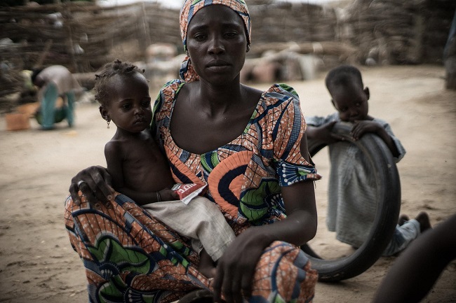 20-month-old Ummi Mustafa and her mother, Maiduguri, Nigeria. Credit: Guy Calaf/Action Against Hunger USA)