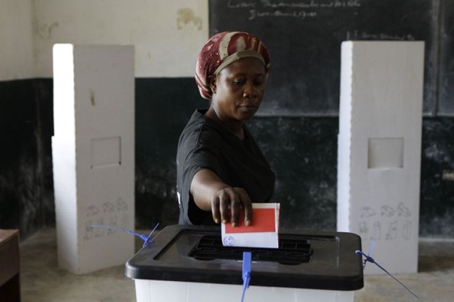 A Liberia woman votes during the 2011 elections Photo: AP