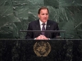 Stefan Löfven, Prime Minister of Sweden, addresses the United Nations summit for the adoption of the post-2015 development agenda. Photo: UN Photo/Cia Pak